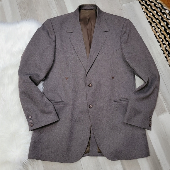 Vintage Circle S Western Sport Coat Mens 42R USA Made - Picture 11 of 15